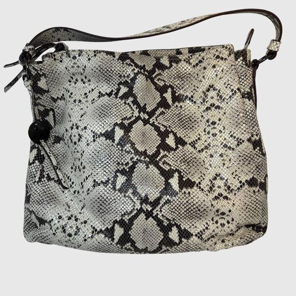 Margot Snakeskin Pattern Shoulder Bag With Adjustable Strap - Picture 2 of 10